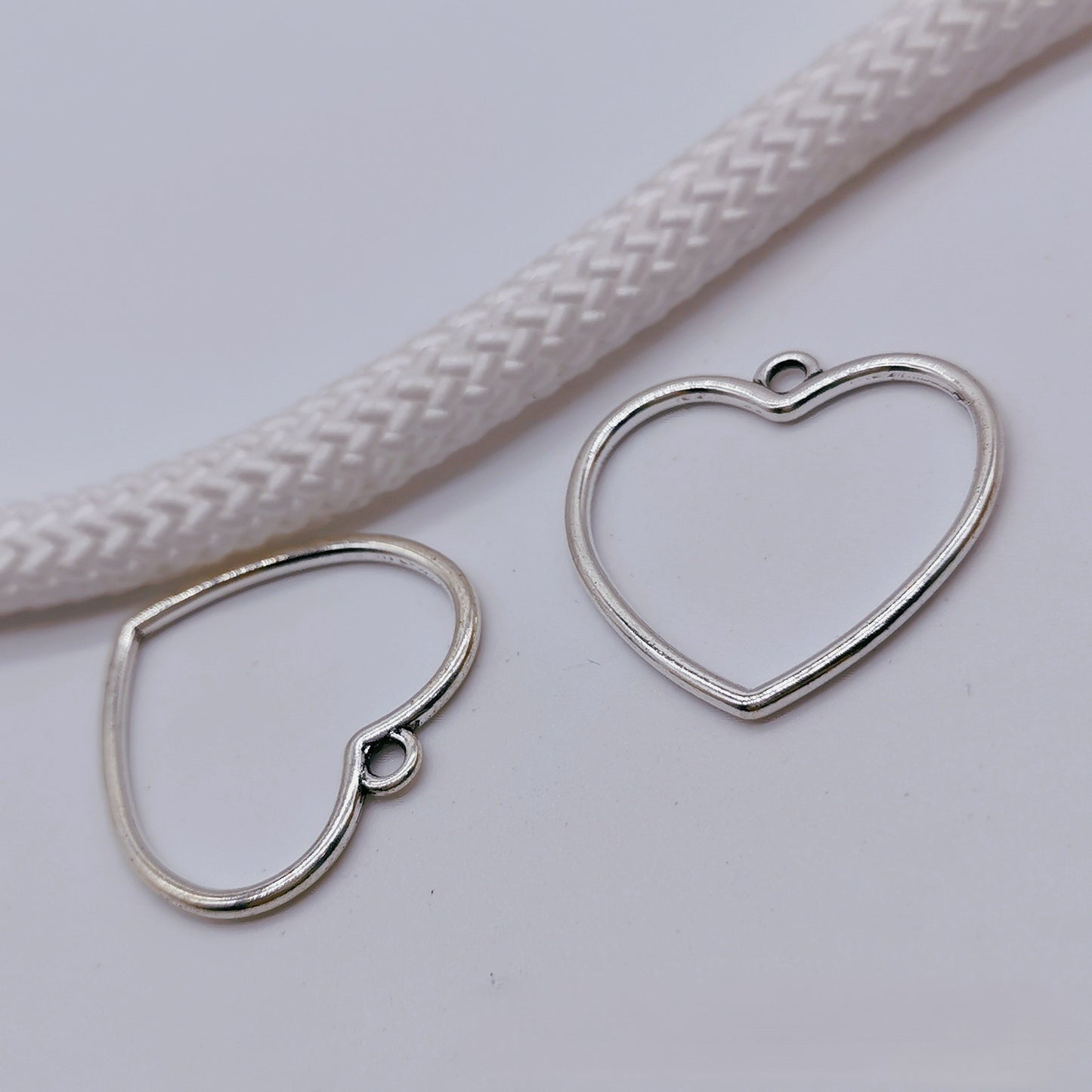 Antique Silver Heart Charms Pendant, 30pcs
