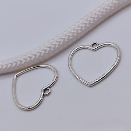 Antique Silver Heart Charms Pendant, 300pcs
