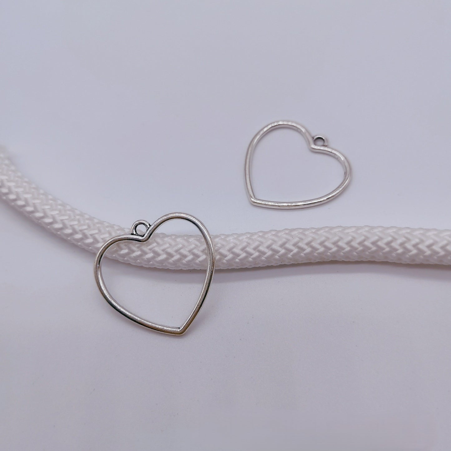 Antique Silver Heart Charms Pendant, 30pcs