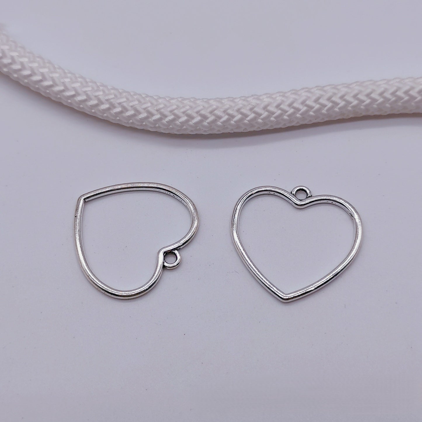 Antique Silver Heart Charms Pendant, 30pcs