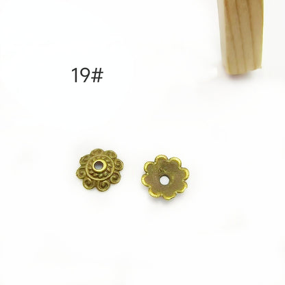 Antique Bronze Plated Filigree Flower Bead Caps, 50pcs