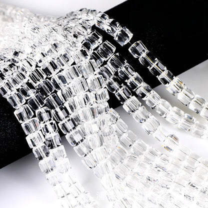 Square Glass Beads, Cube Beads,40pcs