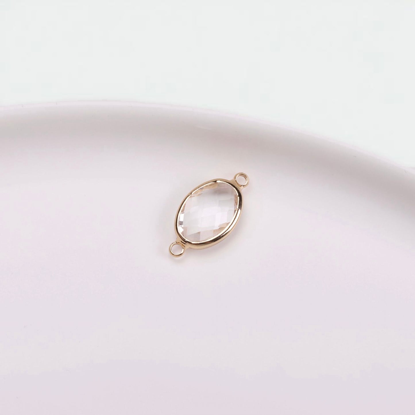 Birthstone charms, Ellipse Rhinestone Charms Pendants, 15-25mm, 100pcs