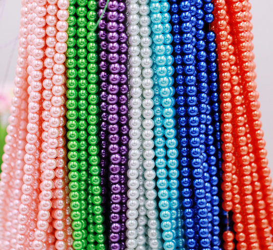 Glass Pearls, 2mm- 12mm