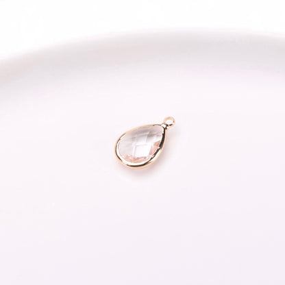 Birthstone charms, Teardoops Rhinestone Charms Pendants, 12-22mm, 100pcs