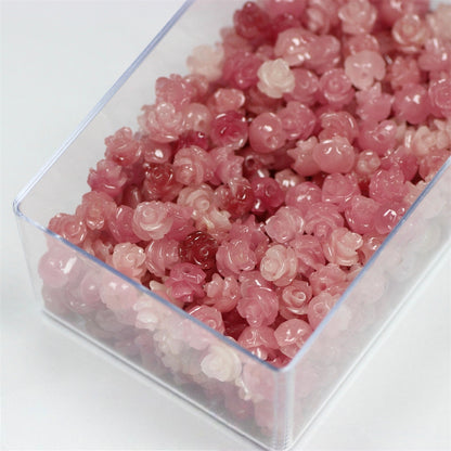 Shell powder flower beads, Shell Beads, Rose beads, Flower Beads, 6mm, 10mm 200pcs