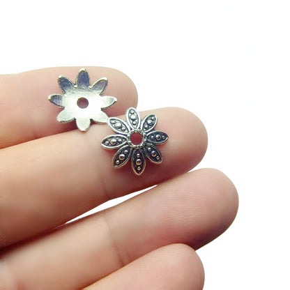 Antique Plated Filigree Flower Bead Caps,100pcs