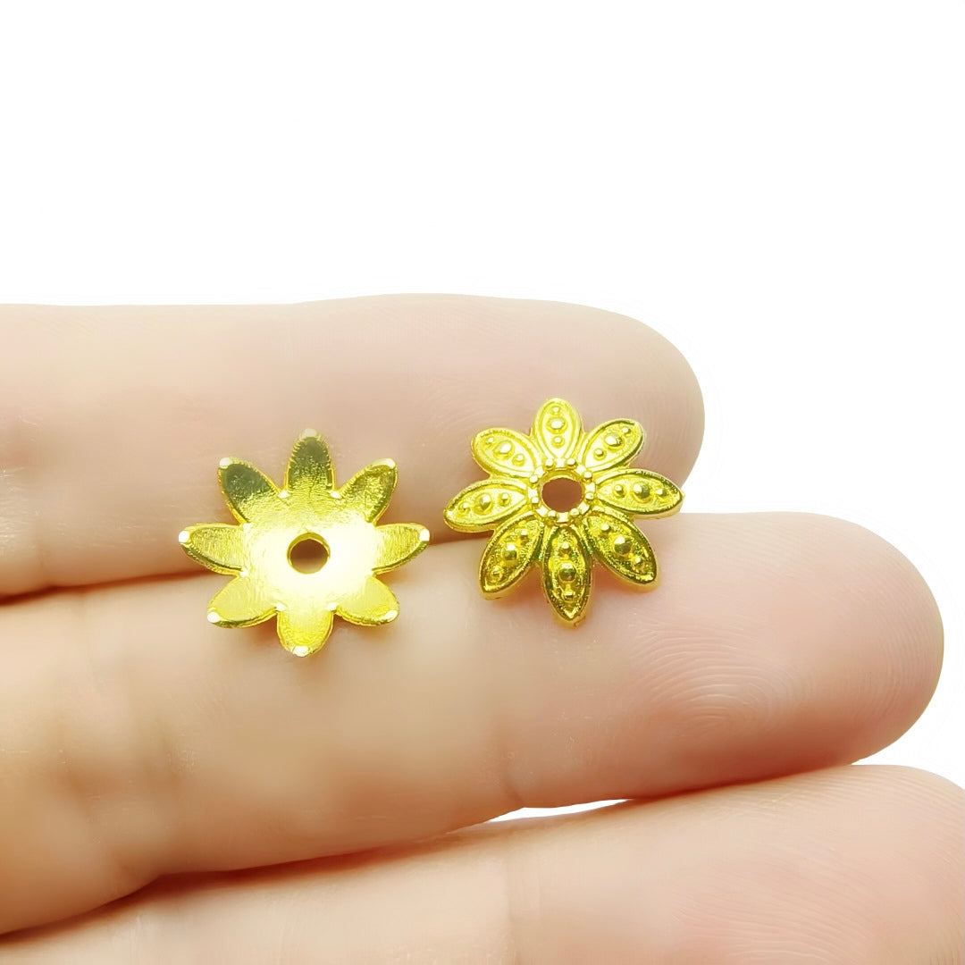 Antique Plated Filigree Flower Bead Caps,100pcs