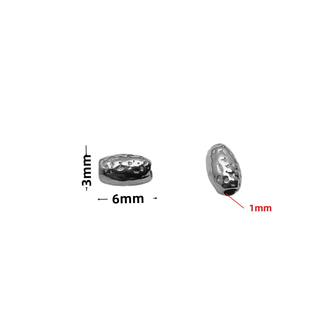 Stainless Steel Spacer Beads, 10pcs