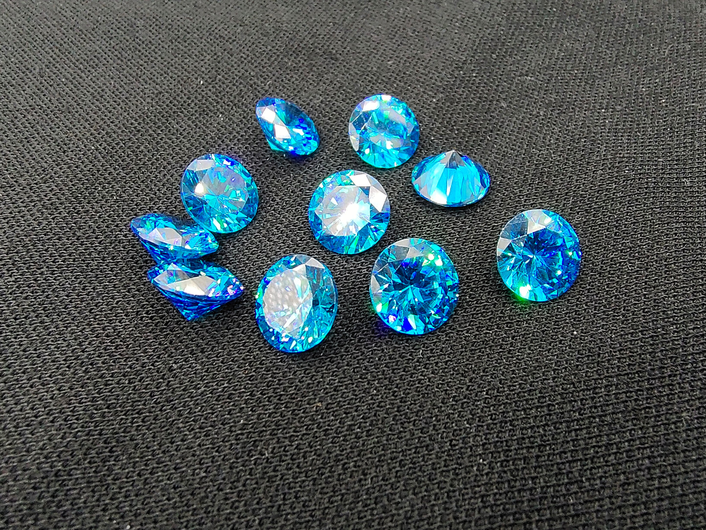 4-14mm,  Cubic Zircon Beads, Round ,50 pcs