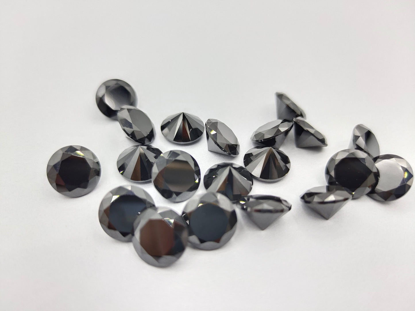 4-14mm,  Cubic Zircon Beads, Round ,50 pcs