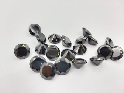 4-14mm,  Cubic Zircon Beads, Round ,50 pcs