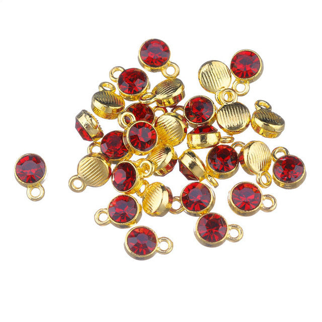 Rhinestone Charms Pendants 7x10mm, 100pcs