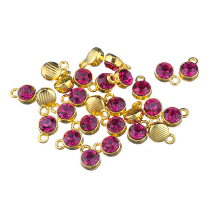 Rhinestone Charms Pendants 7x10mm, 100pcs