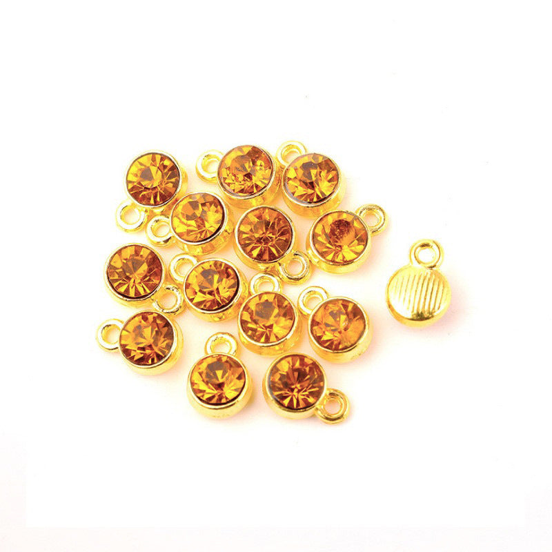 Rhinestone Charms Pendants 7x10mm, 100pcs