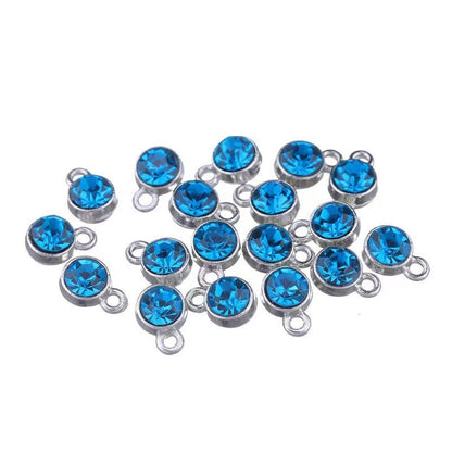 Rhinestone Charms Pendants 7x10mm, 100pcs