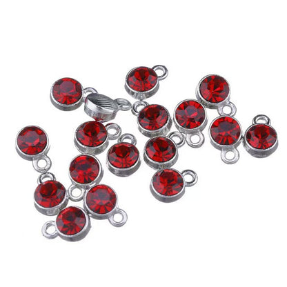 Rhinestone Charms Pendants 7x10mm, 100pcs