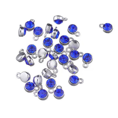 Rhinestone Charms Pendants 7x10mm, 100pcs