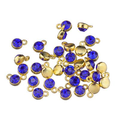Rhinestone Charms Pendants 7x10mm, 100pcs