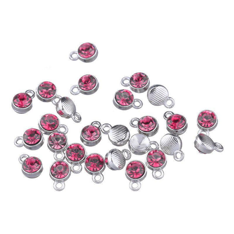 Rhinestone Charms Pendants 7x10mm, 100pcs