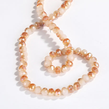 4mm,6mm, 8mm, 10mm Electroplated Metallic color Roundelle Glass beads, 50 strands