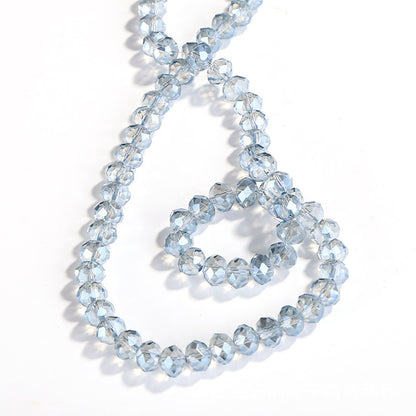 4mm,6mm, 8mm, 10mm Electroplated Metallic color Roundelle Glass beads, 50 strands