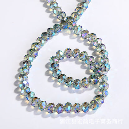 4mm,6mm, 8mm, 10mm Electroplated Metallic color Roundelle Glass beads, 50 strands