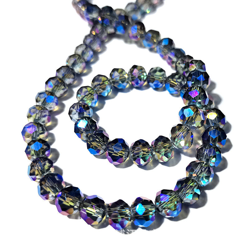 4mm,6mm, 8mm, 10mm Electroplated Metallic color Roundelle Glass beads, 50 strands
