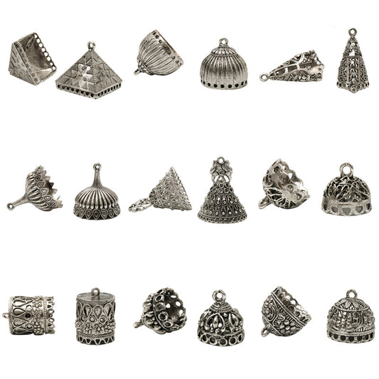 Larger Bail Caps Large Cone Caps, Metal Caps, 50pcs