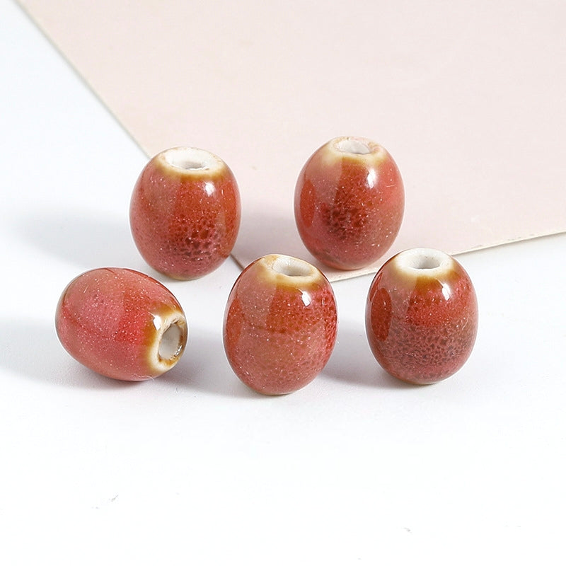 Ceramic Beads, Oval, 12.5mm,  200pcs