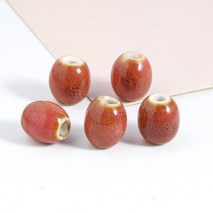 Ceramic Beads, Oval, 12.5mm,  200pcs