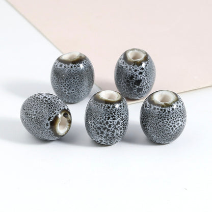 Ceramic Beads, Oval, 12.5mm,  200pcs