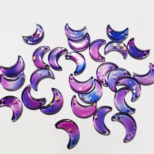 Moon Glass Beads,  11*16mm, 500pcs