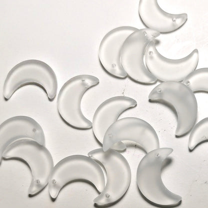 Moon Glass Beads,  11*16mm, 500pcs