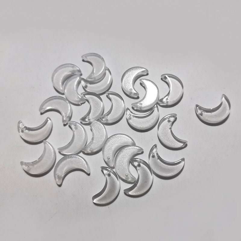 Moon Glass Beads,  11*16mm, 500pcs
