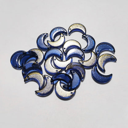 Moon Glass Beads,  11*16mm, 500pcs