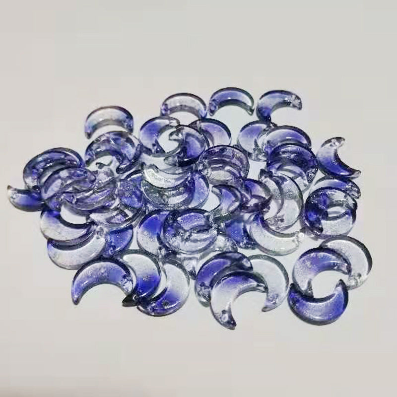 Moon Glass Beads,  11*16mm, 500pcs