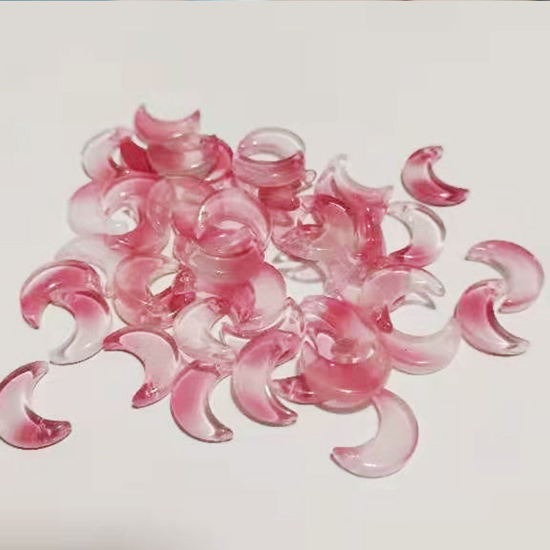 Moon Glass Beads,  11*16mm, 500pcs