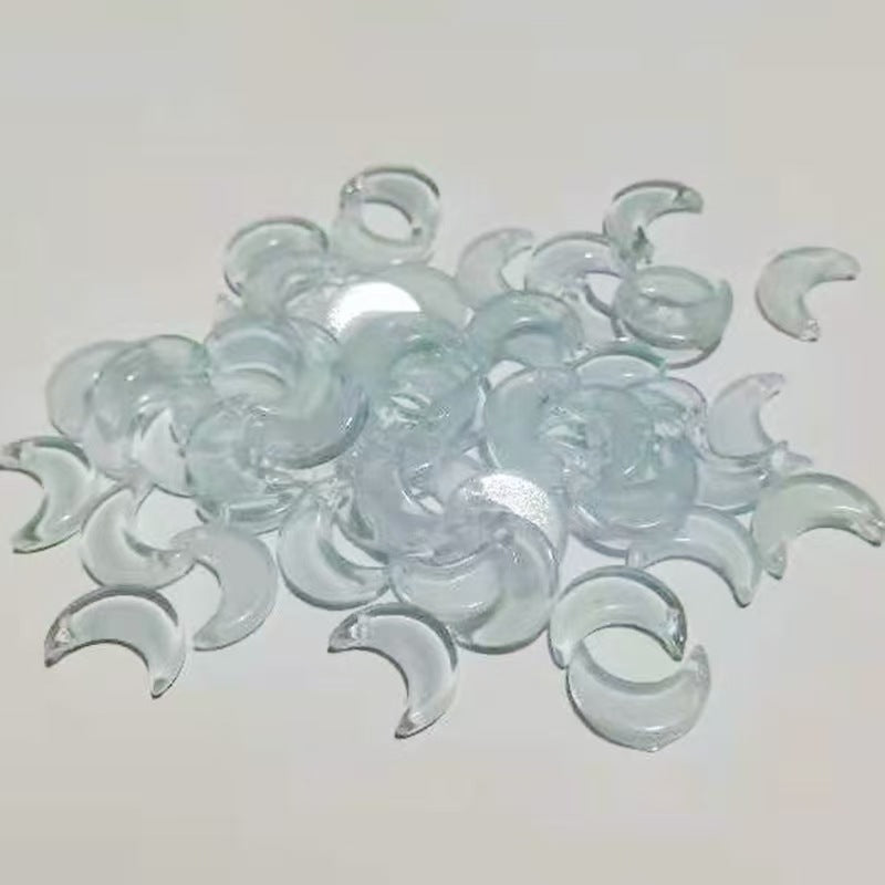 Moon Glass Beads,  11*16mm, 500pcs