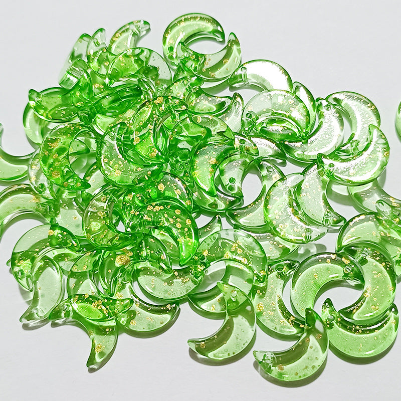 Moon Glass Beads,  11*16mm, 500pcs