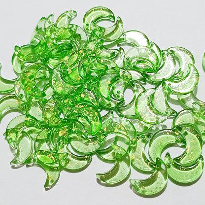 Moon Glass Beads,  11*16mm, 500pcs