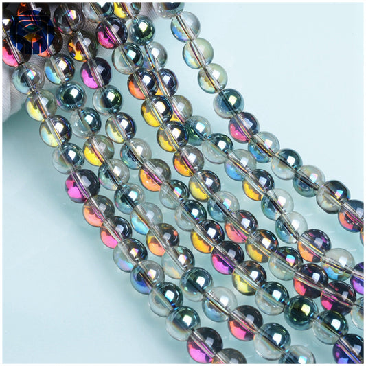 Iridescent Beads, Glass Beads , Round Glass Beads, 2-12mm, 20 strands