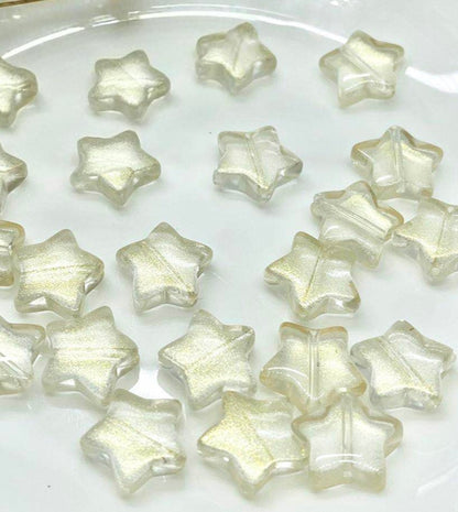 Star Glass Beads, Five-pointed Star 10mm, 500pcs