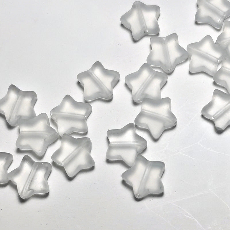 Star Glass Beads, Five-pointed Star 10mm, 500pcs