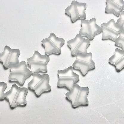 Star Glass Beads, Five-pointed Star 10mm, 500pcs