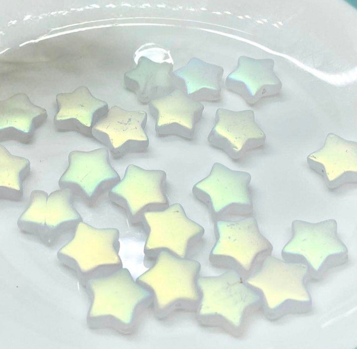 Star Glass Beads, Five-pointed Star 10mm, 500pcs