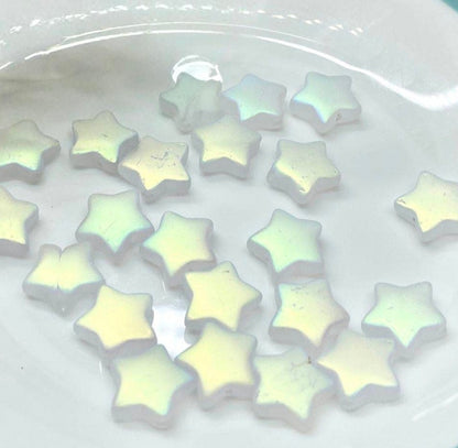 Star Glass Beads, Five-pointed Star 10mm, 500pcs