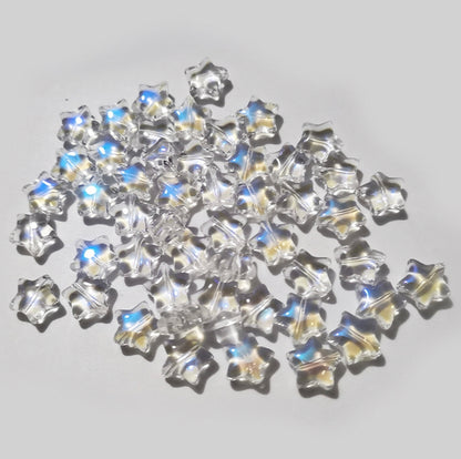 Star Glass Beads, Five-pointed Star 10mm, 500pcs