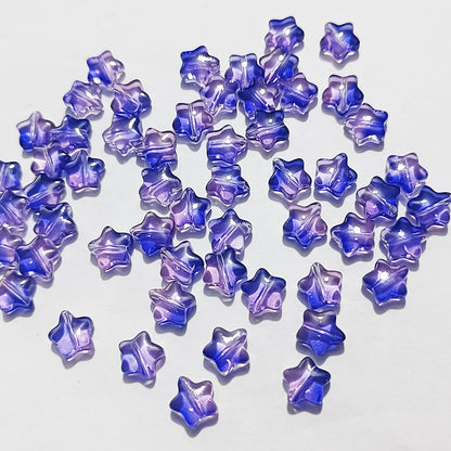 Star Glass Beads, Five-pointed Star 10mm, 500pcs