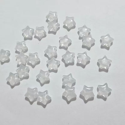 Star Glass Beads, Five-pointed Star 10mm, 500pcs